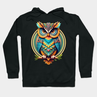 Cool Owl Graphic  Cute Graphic Design Illustration Hoodie